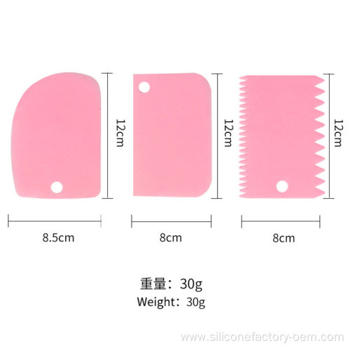 100% Edible Silicone Cake Cream Scraper Wafer Scraper